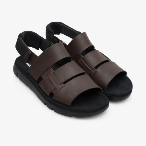 Camper Oruga Mens Sandals US-87031 Black / Dark Brown Clearance USA